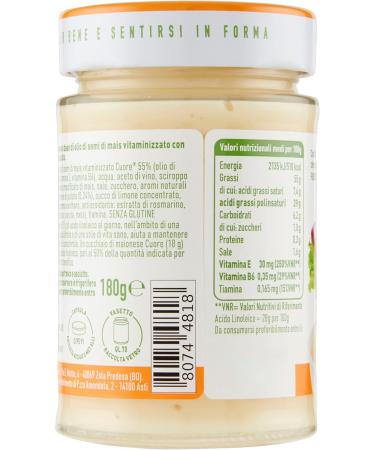 Cuore Italian Mayonnaise Vegetable Based Condiment 180g No Eggs! Vegan! - Buy Online on SooperMarket.com