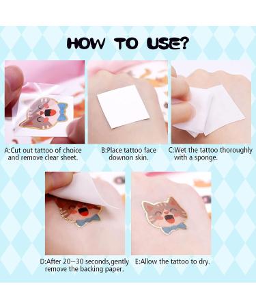 120 Glitter Cat Temporary Tattoo Stickers - Perfect for Birthday Parties and School Rewards - Buy Online on SooperMarket.com