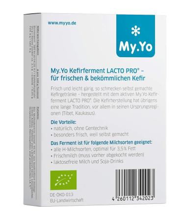 My.Yo Organic Kefir Ferment + Lactobacilli - Probiotics for Gut Health 3x5g | International Shipping Available - Buy Online on SooperMarket.com