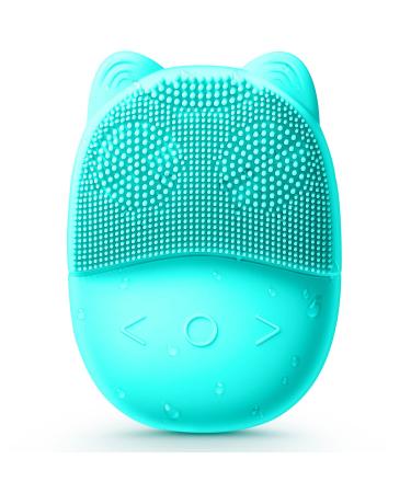 Electric Face Scrubber Silicone Facial Cleansing Brush for Deep Cleanning Exfoliating Waterproof Rechargeble|Vibrating|Massager (Blue)