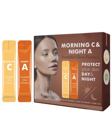 Morning C and Night Double Skin Beauty Essence | Anti-Aging and Skin Brightening Serum | Vitamin C Facial Serum | Day & Night Serum Set for Face Skin Care