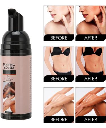 Dark Self Tanning Foam Tanning Mousse Summer Body Face Sunless 60ML Self Tanner Foam Moisturizing Skin Firming Face Tanning Balm for Women - Buy Online on SooperMarket.com