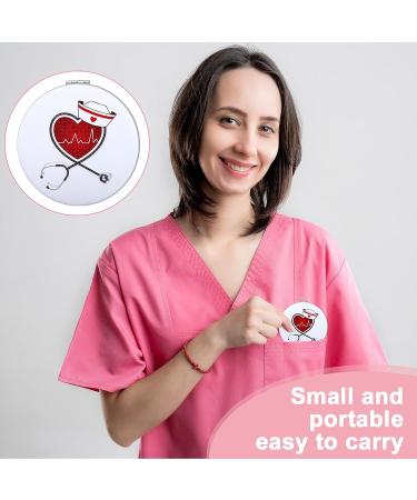Berlune Nurse Gifts - 6 Piece Compact Mirror Set for Women | Nurse Appreciation & Graduate Gifts | Double-Sided Magnifying Metal Pocket Makeup Mirrors - Buy Online on SooperMarket.com