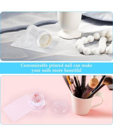 Ruicaifu 2 PCS Clear Silicone Jelly Stamper with 2 PCS Scraper Silicone Nail Art Stamping Stamper Soft Jelly Nail Art Stamper for Manicure Tools Nail Art Design (Two shapes) - Buy Online on SooperMarket.com