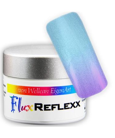 UV Gel Flux REFLEXX shimmer effect - light blue/turquoise/purple