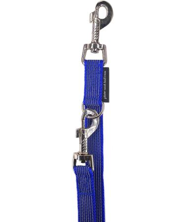 Adjustable Blue Linen Dog Leash for Medium & Large Dogs - 2.80m Long | Durable & Comfortable - Buy Online on SooperMarket.com