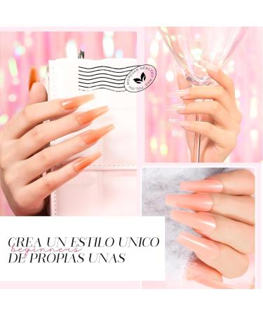 Morovan Poly Gel Starter Set - 8 Colors 48W UV/LED Lamp DIY Nail Kit for Home Use - Perfect Geln gel Poly Gel Extension Set for Women - Buy Online on SooperMarket.com