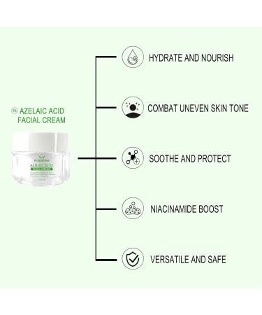 PrimeCove - 5% Azelaic Acid Facial Cream (50g) | Lightweight Hydrating Formula With Niacinamide For Clearer & Brighter Skin - Buy Online on SooperMarket.com