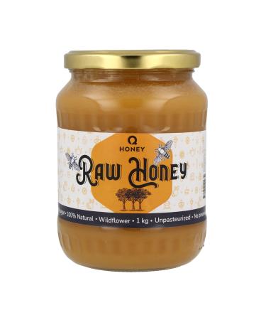 Pure Raw Honey 1kg Natural Unpasteurised Unfiltered Unheated Forest honey Wildflower Honey Flavor 1: Wildflower
