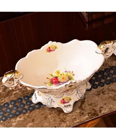 Kitchen Countertop Fruit Rack Fruit Basket Fruit Bowl Fruit Basket Bowl Fruit Bowl Nordic Style Large Serving Bowls Ceramic Serving Bowl Fruit Holder Fruit Basket for Breads Fruits Snacks (Color : Onecolor - Buy Online on SooperMarket.com