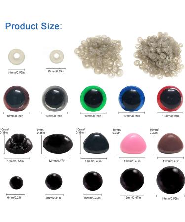  560PCS  Ecavria Safety Eyes for Amigurumi  Premium Plastic Eyes and Noses with Washers  Colorful Craft Doll Eyes in Various Sizes  Safety Eyes for Crochet Toys  Stuffed Animals and Teddy Bear - Buy Online on SooperMarket.com