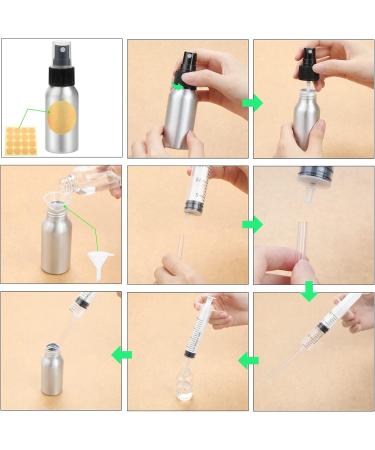 50ml Mini Spray Bottles - Set of 4 Aluminum Atomizers for Water Perfume Cosmetics & Essential Oils | Travel-Friendly Refillable Design - Buy Online on SooperMarket.com