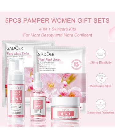 4 in 1 Face Care Kit for Women | Anti-Aging Skin Care Set | Reduce Wrinkles with Hyaluronic Acid Niacinamide Vitamin C & E | Perfect Gift for Daily Skin Care Routine - Buy Online on SooperMarket.com