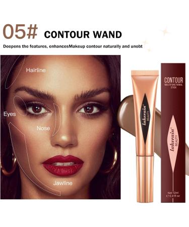 Liquid Contour Beauty Wand Cream Bronzer Contour Wand Soft Smooth Glossy Lightweight Long Lasting Waterproof Liquid Contour Stick Makeup Kit For Face With Natural Nude Finish (05# Contour Wand) 05#contouring Wand - Buy Online on SooperMarket.com