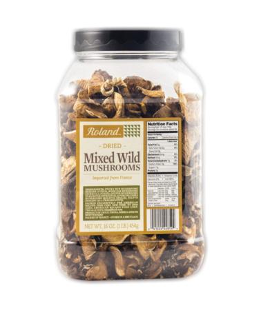 Roland Foods Dried Mixed Wild Mushrooms Specialty Imported Food 1Pound  16 Ounce
