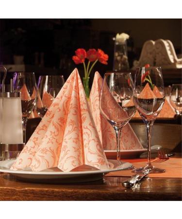 Papstar Royal Collection 50 Napkins 1/4 Fold 40x40 cm Nectarine Damascato - Premium Quality Serviettes for Parties | #84997 - Buy Online on SooperMarket.com