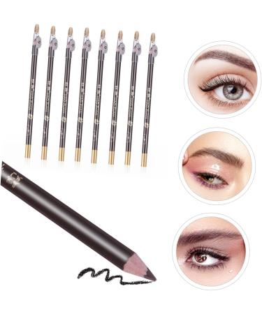 FOYTOKI 8pcs Beauty Eyebrow Pen Eyebrow Pencil Wooden Makeup Accessories 1 count (Pack of 1) Coffee - Buy Online on SooperMarket.com