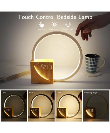 Blonbar Bedside Lamp with USB Charging - Touch Control Dimmable Alarm Clock & Sleep Aid - 3 Brightness Levels for Babies & Adults - Perfect for Bedroom & Living Room - Buy Online on SooperMarket.com