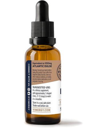 Vimergy Organic Atlantic Dulse Extract 55ml - Liquid Seaweed Supplement for Healthy Eyesight and Thyroid - Alcohol-Free, Gluten-Free, Vegan & Paleo Friendly - Buy Online on SooperMarket.com