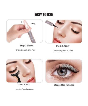 FFSTA Latex-Free Lash Glue & Eyeliner Pen | Waterproof & Long-Lasting | Diamond-Black - Buy Online on SooperMarket.com