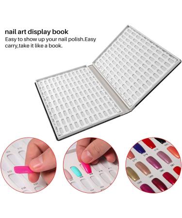 Vklopdsh 216 Colors Nail Tips Display Rack Nail Art Display Diy Color Card Display Board Graphic Painting Black Black/White - Buy Online on SooperMarket.com