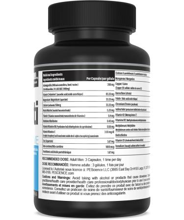 PEScience TruMulti Men's Multivitamin with Premium Quality Vitamin C D Zinc for Immune & Stress Support 90 Capsules - Buy Online on SooperMarket.com