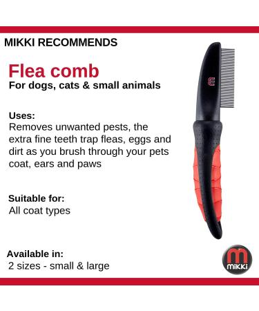 Mikki Dog Cat Flea Comb | Small to Medium Pet Flea Remover Brush - Buy Online on SooperMarket.com
