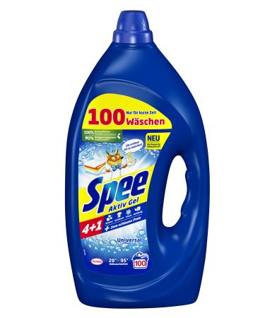Spee active gel universal 4 + 1 detergent (100 wash loads) liquid detergent with 4 + 1 formula combines purity radiance freshness & sustainable 20 - 95 C 4.5 l (1 Pack)