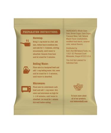 Bob's Red Mill Instant Oatmeal - Brown Sugar & Maple, 8 Packets (1.23 oz each) - Healthy Breakfast - Buy Online on SooperMarket.com