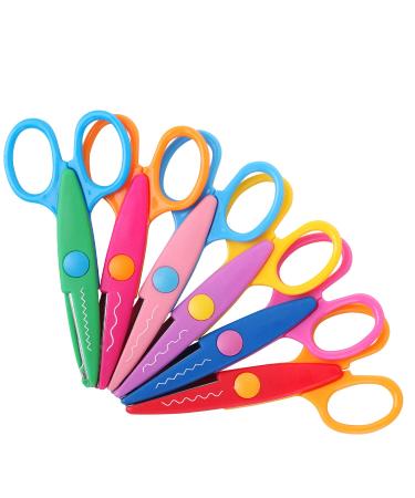 Mr. Pen- Craft Scissors Decorative Edge, 6 Pack, Craft Scissors, Zig Zag Scissors, Decorative Scissors, Scrapbooking Scissors, Fancy Scissors, Scissors for Crafting, Pattern Scissors, Design Scissors A. Patterned Blades