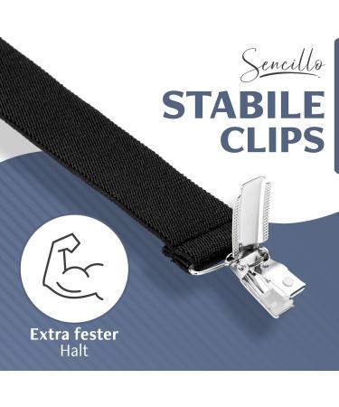 Sencillo Men's Black Y-Shape Suspenders with Strong Clips Stylish Durable & Adjustable for All Occasions - Buy Online on SooperMarket.com