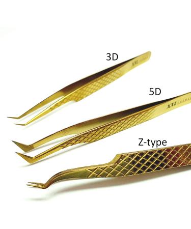 Premium Diamond Tip Precision Tweezers for Eyelash Extensions & 5D Volume Technique - International Shipping - Buy Online on SooperMarket.com