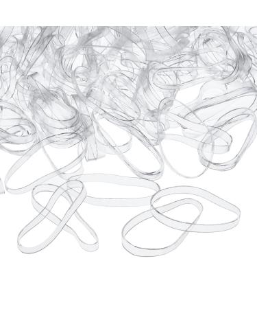 eBoot 3 mm Clear Elastic Bands Hair Rubber Bands  500 Pieces