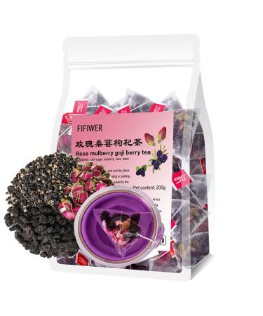 Black Mulberries Rose Black Wolfberry Tea 7oz/200g No additives Anthocyanin Berry Tea Bags Combination of Floral Tea