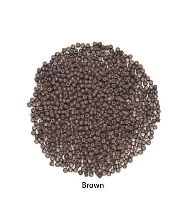 200 Pcs 3.0mm Brown Silicone-Lined Copper Nano Rings Micro Beads for Hair Extensions - Buy Online on SooperMarket.com