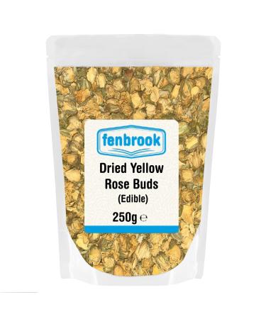 Dried Yellow Rose Buds (Edible) 250g by Fenbrook