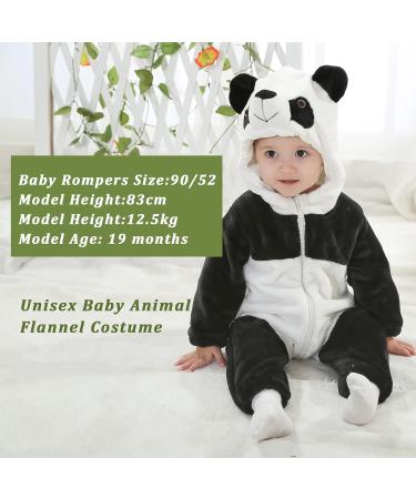 Doladola Baby Panda Hooded Romper | Toddler's Animal Onesie Jumpsuit 18-24 Months - Buy Online on SooperMarket.com