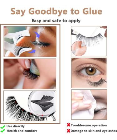 Magnetic Eyelashes with Applicator Magnetic Lashes Natural Look False Eyelashes Magnetic Reusable Magnetic Eyelashes without Eyeliner Magnetic lashes No Glue Birthday Gifts for Women Gifts for Women - Buy Online on SooperMarket.com