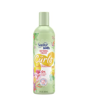 Suave Kids Naturals Curl Defining Cream Curl Enhancing Cream Sweet Almond and Honey Dermatologist Tested and Tear-free Curl Cream 12 oz