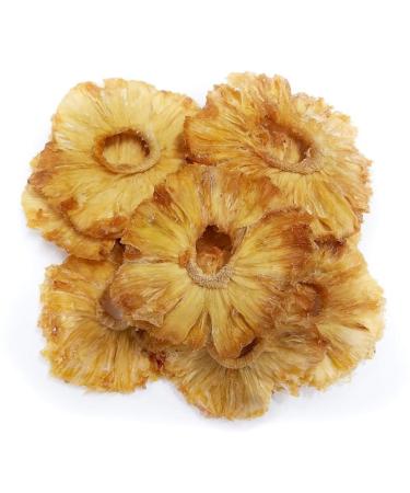 Organic Dried Pineapple Rings  1 Pound - Non-GMO  Flavorful Chewy Fruit Snack  Vegan  Unsulfured  No Sugar Added  Bulk  Great Addition to Desserts  Cakes  and Pies  No Sulphites  Unsweetened 1 Pound (Pack of 1) - Buy Online on SooperMarket.com