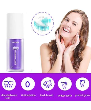 Purple Teeth Whitening Toothpaste - V34 Color Corrector Gel 30ml for White Teeth & Gum Repair - International Shipping - Buy Online on SooperMarket.com