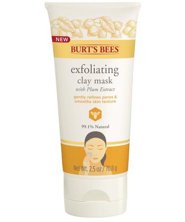 Burt's Bees Exfoliating Clay Mask for Unisex, 2.5 Ounce 2.5 Ounce (Pack of 1)