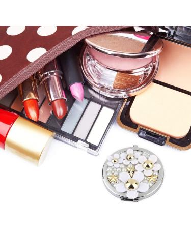 La Vogue Daisy Pattern Perfume Compact Mirror for Women - Portable Handbag Makeup Mirror - Buy Online on SooperMarket.com