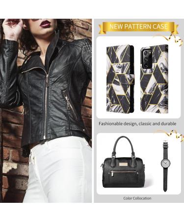 Buy Oihxse Wallet Cover for Xiaomi Redmi Note 10 Pro - PU Leather Flower Marble Flip Case with Stand & Card Compartment - Silicone Protective Shell in Black - Buy Online on SooperMarket.com