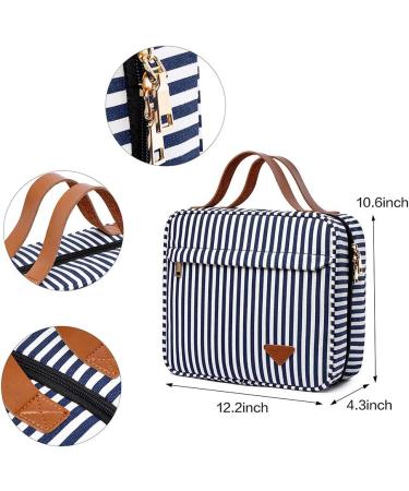 Hanging Hook Travel Toiletry Bag - Waterproof Cosmetic Bag for Women&Men with 4 Compartments - Navy Blue Makeup Bag for Storage & Daily Use - Buy Online on SooperMarket.com