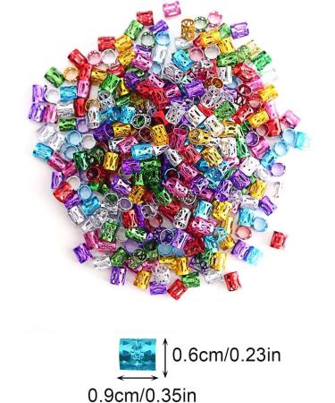 SKHAOVS 200 Pieces Hair Braid Rings Dreadlocks Dreadlocks Hair Jewelry Cuffs Braid Rings Hair Clips Adjustable Dreadlocks Beads Dreadlocks Accessories for Braiding Hair Decor (colorful) - Buy Online on SooperMarket.com