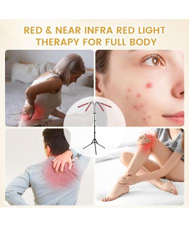 Devowellte Red Light Lamp 180LEDs Near Infrared Light Lamp with Stand Adjustable Angle & Brightness & Height Red Lamp at Home and Office - Buy Online on SooperMarket.com