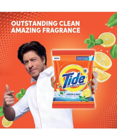 Tide Plus Detergent Washing Powder with Extra Power Lemon and Mint Pack - 500 g + SCOOPER - Buy Online on SooperMarket.com
