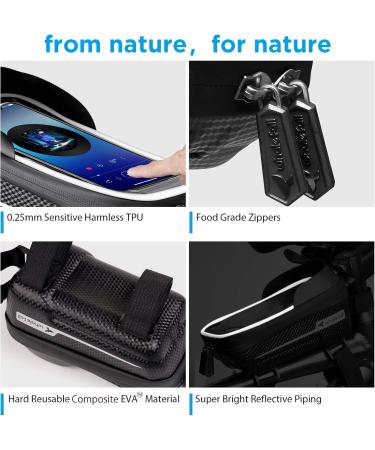 Whale Case Waterproof Bicycle Phone Holder - EVA Frame Bag with Touchscreen Rain Protection for Phones under 6.9'' - Durable Pressure-Resistant Bike Accessories - Buy Online on SooperMarket.com