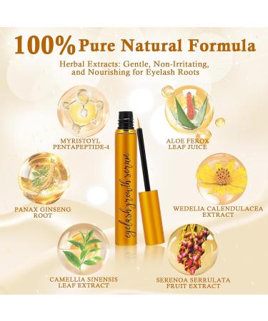 Eyelash Growth Serum - Advanced Formula for Longer Thicker Lashes | 5ML Matte & Rose Gold - Buy Online on SooperMarket.com